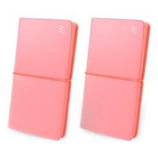 RIHOON 3個月學習計畫本 2入+貼紙 2款 各2入, 玫瑰粉