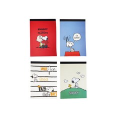 史努比便條紙 B5 4入, A款、B款、C款、D款, 1套