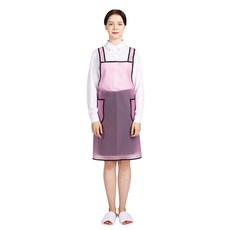 WELLPRON 聚氨酯防水圍裙 黑色滾邊 小, 粉紅色, 1個