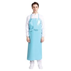 WELLPRON 雙面塗層防水圍裙 掛脖式 特大, 天藍色, 1個