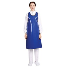 WELLPRON 雙面塗層防水圍裙 連身裙款 中款, 藍色, 1個