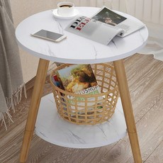 따니네 더블 미니 테이블 ZZ002 59 x 39 x 52 cm, 더블 데리석 무늬