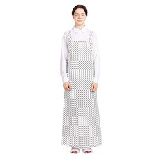 WELLPRUN 消光聚氨酯圓點防水圍裙 大, 白色, 1個