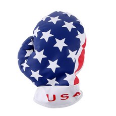 kaxiyagolf 高爾夫手套型小星星開球木桿套, 白色 + 藍色 + 紅色, 1個