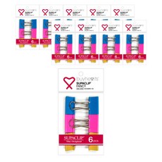 buyhearts 造型超級夾 6入, 單一文具尺寸類型, 10個