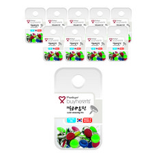 바이하츠 컬러압핀 PK, 40개입, 10개