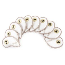 KAXIYA Gloss Edge高爾夫球鐵桿套 10個入, 象牙