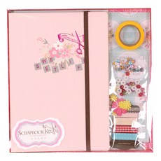 제이에이치컴퍼니 접이식 스크랩북 DIY세트, 핑크