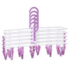 마켓피오 접이식 양말 속옷 건조대 퍼플, 5개, 바이올렛