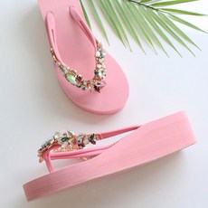 UP寶石裝飾女款人字拖