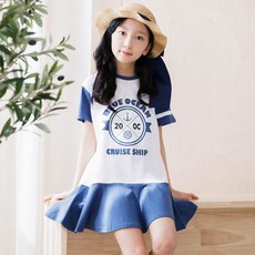 jackid 女童透氣郵輪風洋裝