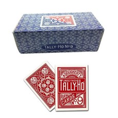 BICYCLE 12 套 TALLY HO Fanback 撲克牌, 紅色的