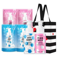 더프트앤도프트 소피소피 핸드솝 275ml + 리필 200ml x 2p + 핑크브리즈 핸드솝 275ml + 리필 200ml x 2p, 1세트