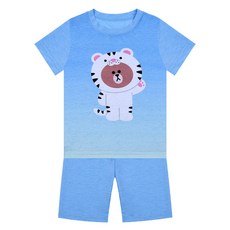 라인프렌즈 남아용 냉감 통기성 로디 이지 5부 상하의 세트