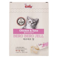 더캣츠 미니 베로베로젤 고양이간식 10g, 닭 + 참치 혼합맛, 20개