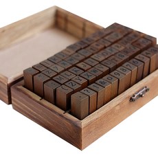 復古字母英文數字印章, 混色, 1個