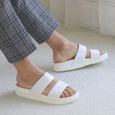 WALK SENSE 男士的舒適Devali兩線拖鞋, 白色, 280