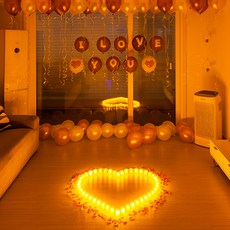 求婚LED燭光驚喜套組 A, 混合顏色, 1套