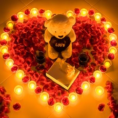 求婚LED蠟燭活動套組 L, 1套, 混合色