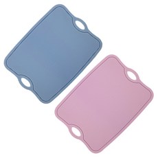 AGAFURA 矽膠砧板組 2入, 1套, 砧板獨立粉色+淺灰色