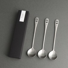 Inspoon花菜麥片湯匙+盒子+感謝貼紙, 紳士銀, 3個