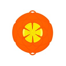 Cook Flower 矽膠溢出蓋蒸鍋橙色, 26厘米, 1個