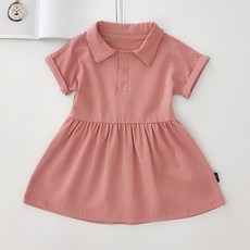 앤젤아이 여아용 카라 플레어 원피스