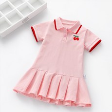 Angel Eye 女童櫻桃褶皺洋裝