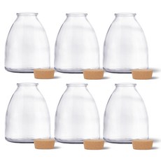Mir Korea 軟木塞玻璃瓶 CR600R, 600ml, 6個