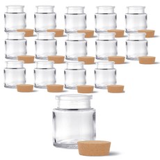 Mir Korea 迷你圓形軟木塞玻璃瓶, 100ml, 15個