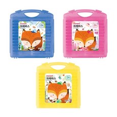 MONAMI 慕那美 Monige 蠟筆 藍色+粉色+黃色套組, 24色, 1組