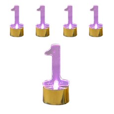 WOW PARTY KOREA LED 數字秒數 1, 金子, 5個