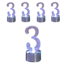 WOW PARTY KOREA LED 數字蠟燭 3, 銀色, 5個