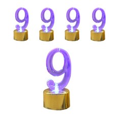 WOW PARTY KOREA LED 數字秒數 9, 金子, 5個