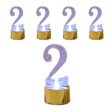 WOW PARTY KOREA LED 數字蠟燭 2, 金色, 5個