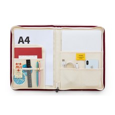 FunnYmade A4文件收納夾 平板電腦包, 酒紅色, 1個