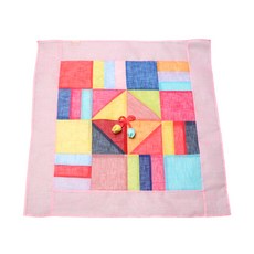 HAYULL工房麻布傳統雕花方形飯桌墊 淺粉色, 2個