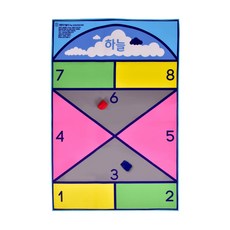 월드토이 전통 사방치기 놀이매트 세트, 혼합색상, 1개