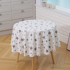 圓形桌布, 流星 白色, 110 x 110 cm (適用於70cm)