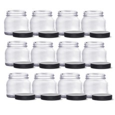 mir 塑膠黑蓋果醬瓶 嬰兒食品 YS165L, 165ml, 12個