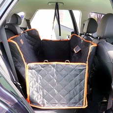 meongmoongs 時尚寵物用汽車安全座椅, 黑色+橙色, 1個