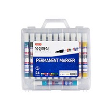 DONG-A Slim Oily Magic 圓形筆尖 24 色套組, 混色, 1套