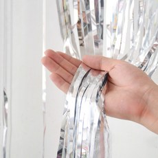 生日派對裝飾雨簾 6入, 銀