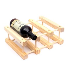 DIY原木酒架 3列 2層, 混合顏色, 1個