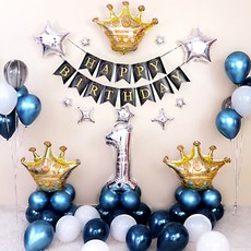 市集感性風 週歲 一歲 生日派對氣球套組, 類型1, 1套