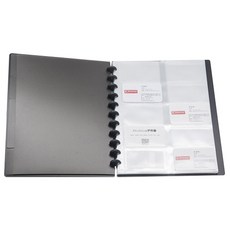 A4 사무용 비즈니스 명함 보관철 200p, 5단, 블랙