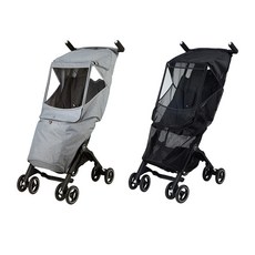 gb Pockit Acc推車遮雨罩+推車蚊帳, 遮雨罩(灰色)+蚊帳(黑色)