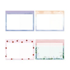 O-CHECK 記事本臥式4件套B5, 黎明森林，早晨的天空，甜櫻桃，熱帶樹葉, 1套