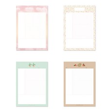 O-CHECK 記事本立式4件套B5, 粉色午後，告白郁金香，綠色花盆，森林松鼠, 1套