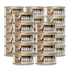 보레알 전연령 캣푸드 캔, 닭+칠면조, 80g, 24개